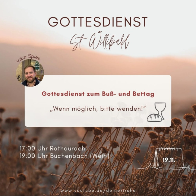 Gottesdienst zum Buß- und Bettag!