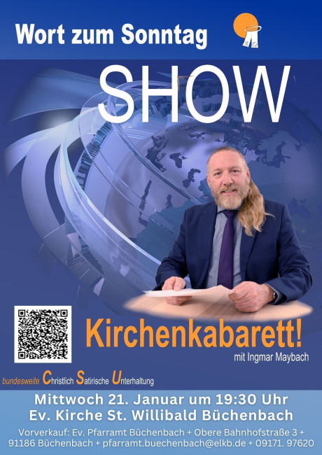 Kirchenkabarettist Ingmar Maybach zu Gast in Büchenbach