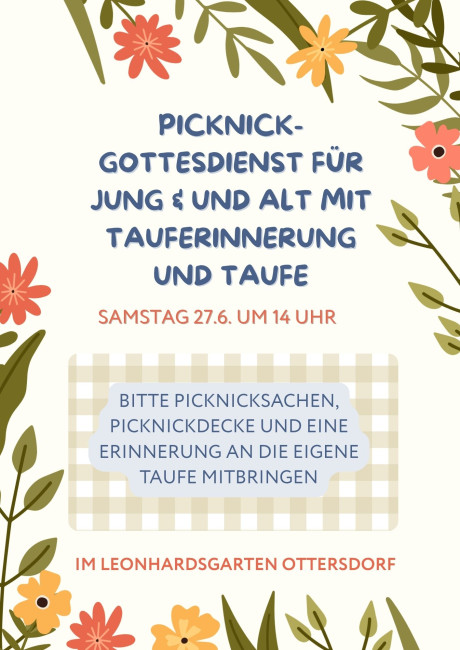 Picknig-Gottesdienst mit Tauferinnerung